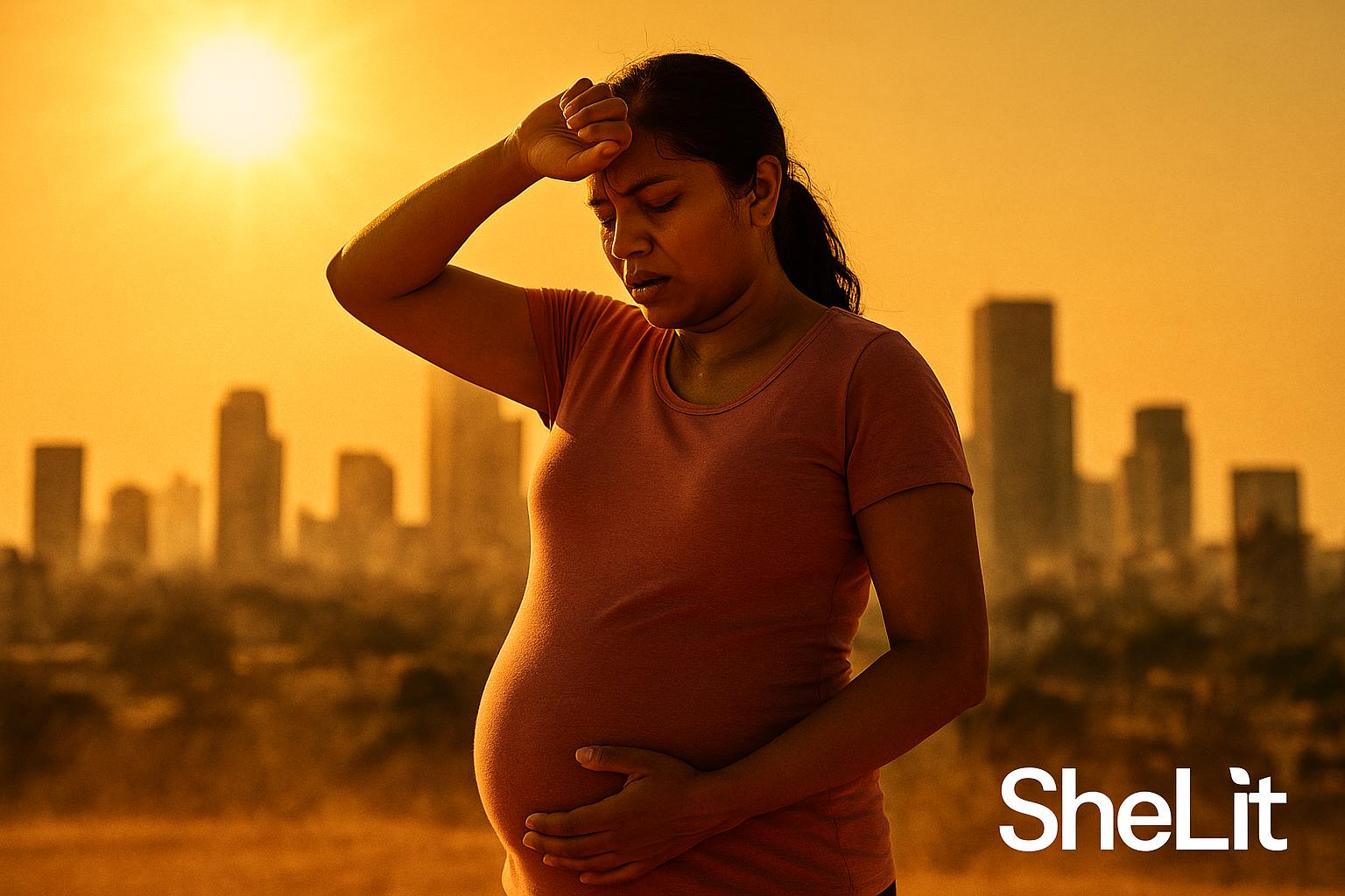 preagnent women in sun heat by shelit