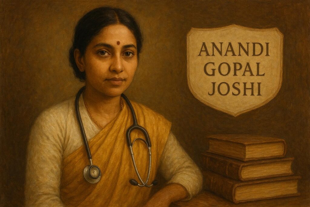 portrait of anandi gopal joshi, india's woman doctor