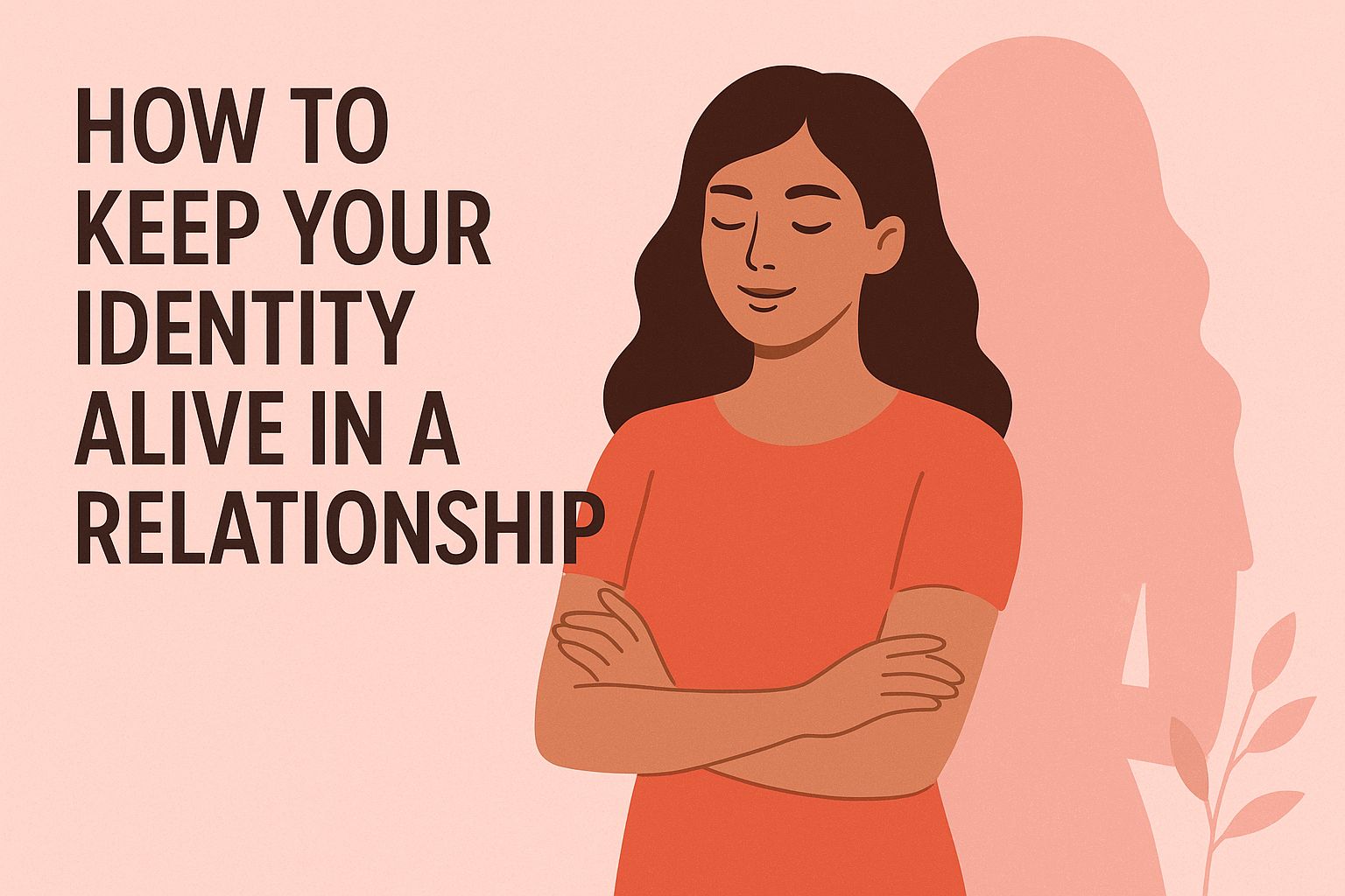 A confident woman standing with a calm smile, symbolizing individuality and self-love in relationships