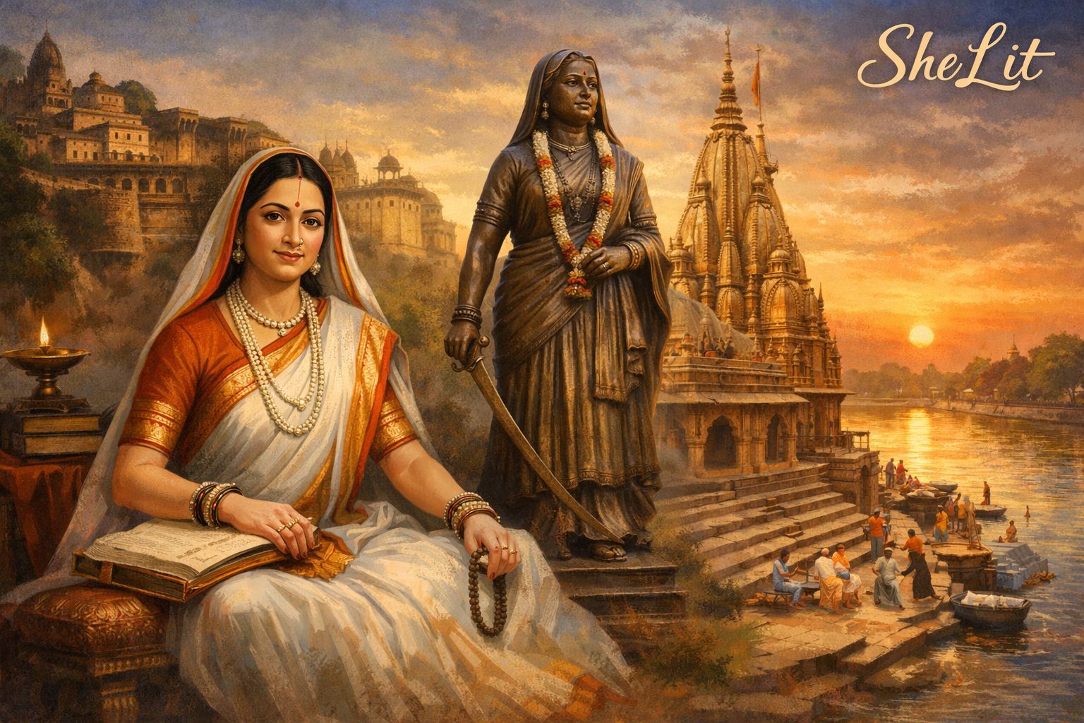 Statue of Ahilyabai Holkar symbolizing women leadership in Indian history